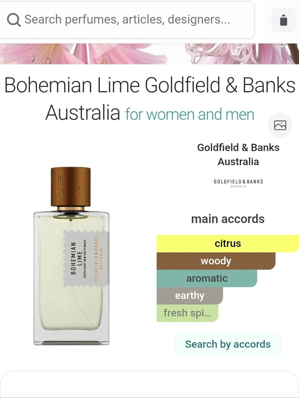 GOLDFIELD&BANKS BOHEMIAN LIME 100ml. - Picture 8 of 9